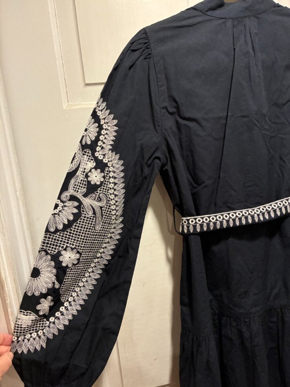 7 For All Mankind~ NWT!!~ Navy embroidered min dress. - Picture 8 of 16